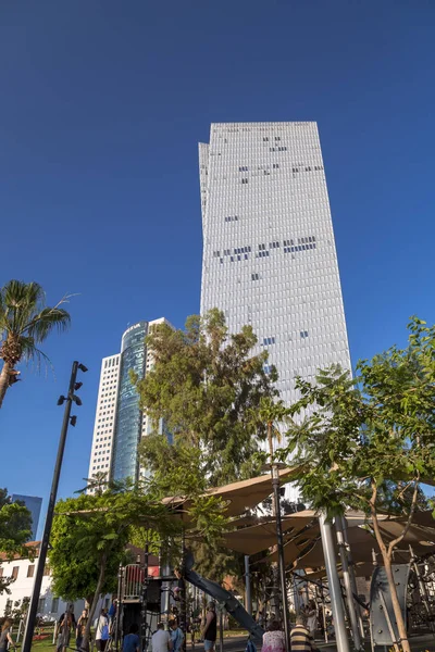 Tel Aviv Israël Juni 2018 Sarona Markt Opean Lucht Handelscentrum — Stockfoto