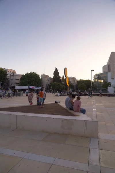 Tel Aviv Yafo Izrael 2018 Június Habima Tér Tel Aviv — Stock Fotó