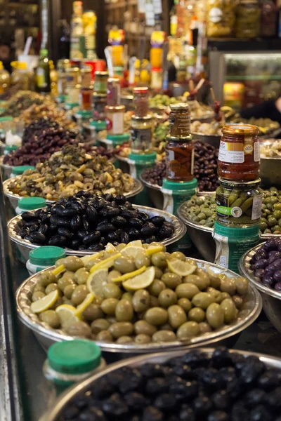 Tel Aviv Israel Junho 2018 Lojas Alimentos Restaurantes Cafés Mercearias — Fotografia de Stock