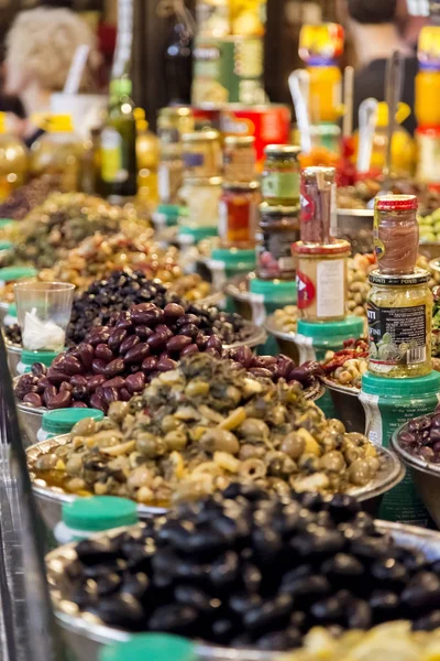 Tel Aviv Israel Junho 2018 Lojas Alimentos Restaurantes Cafés Mercearias — Fotografia de Stock