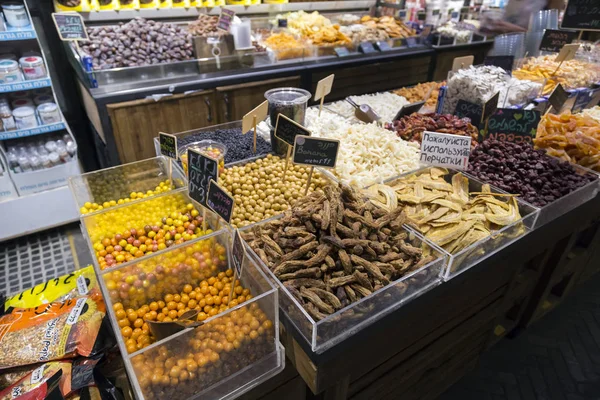 特拉维夫 以色列 2018年6月9日 食品商店 咖啡馆和杂货在 Sarona 现代食品市场的特拉维夫 以色列 — 图库照片