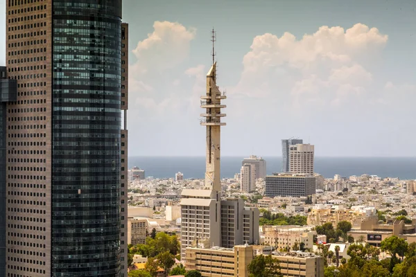 Tel Aviv Yafo Israel June 2018 Aerial View Buildings Streets — Stock Photo, Image