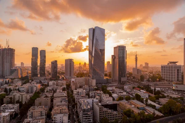 Tel Aviv Yafo Izrael Června 2018 Letecký Pohled Budovy Ulice — Stock fotografie