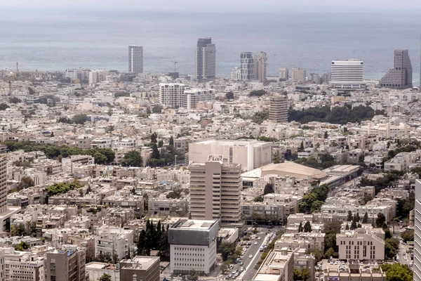 Tel Aviv Yafo Izrael Června 2018 Letecký Pohled Budovy Ulice — Stock fotografie