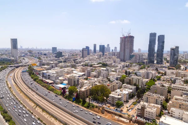 Tel Aviv Yafo Israel Junio 2018 Arquitectura Moderna Distrito Financiero — Foto de Stock
