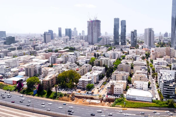 Tel Aviv Yafo Izrael Června 2018 Letecký Pohled Budovy Ulice — Stock fotografie