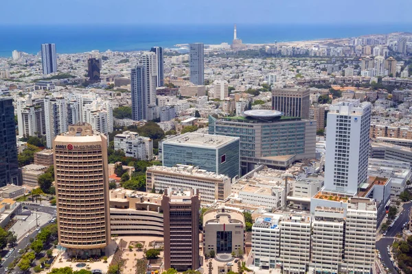 Tel Aviv Yafo Israel June 2018 Aerial View Buildings Streets — Stock Photo, Image