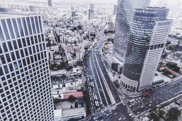 Tel Aviv Yafo Israel June 2018 Aerial View Buildings Streets — Stock Photo, Image