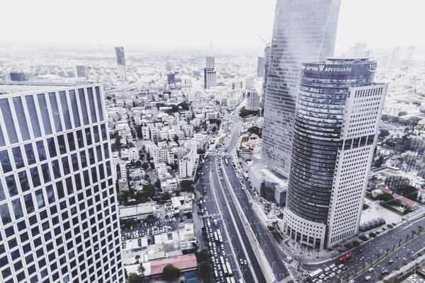 Tel Aviv Yafo Izrael Června 2018 Letecký Pohled Budovy Ulice — Stock fotografie