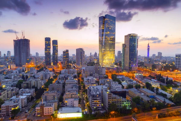 Tel Aviv Yafo Izrael Června 2018 Letecký Pohled Budovy Ulice — Stock fotografie