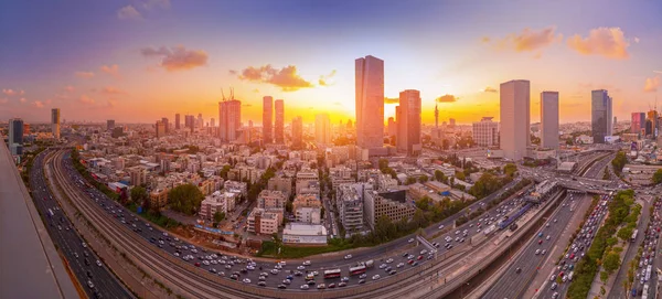 Tel Aviv Yafo Israel June 2018 Aerial View Buildings Streets — Stock Photo, Image