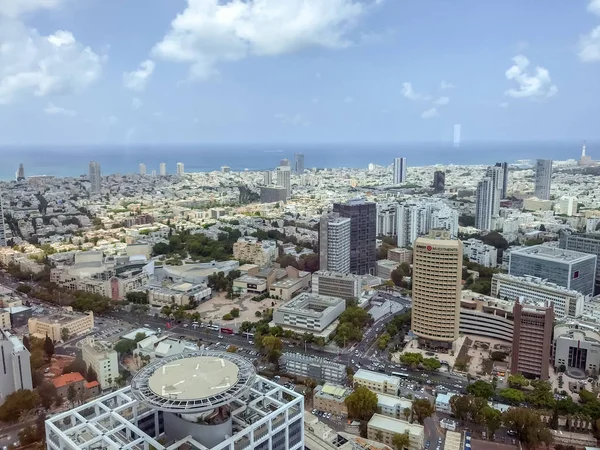 Tel Aviv Yafo Israel June 2018 Aerial View Buildings Streets — Stock Photo, Image