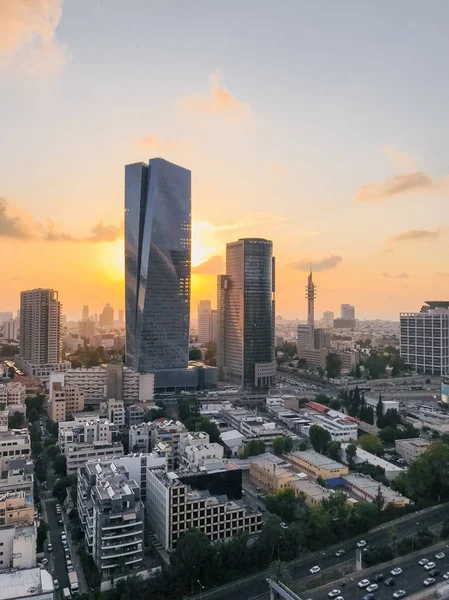 Tel Aviv Yafo Israël Juni 2018 Luchtfoto Van Gebouwen Straten — Stockfoto