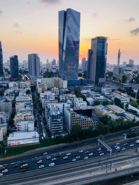 Tel Aviv Yafo Israel Juni 2018 Luftaufnahme Der Gebäude Und — Stockfoto