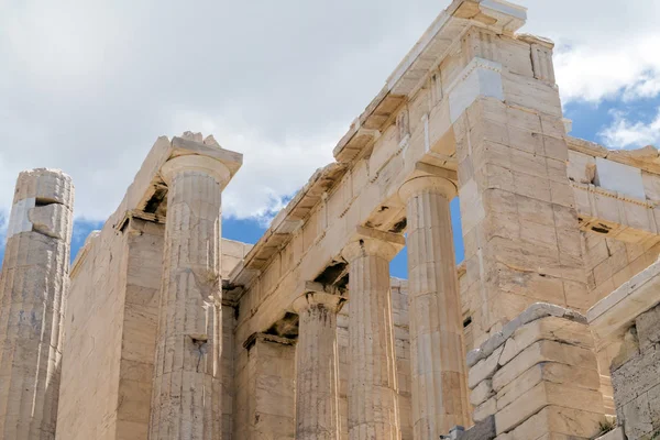 Felújított Ősi Romjai Parthenon Erechtheion Akropolisz Athén Görög Fővárosban Akropolisz — Stock Fotó