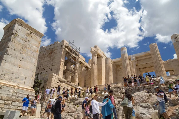 Atene Grecia Luglio 2018 Antiche Rovine Ricostruite Del Partenone Dell — Foto Stock