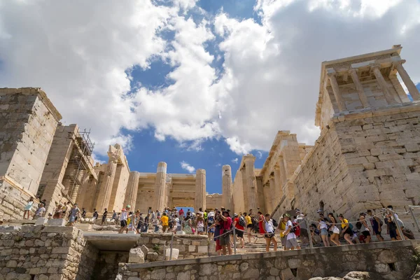 Atina Yunanistan Temmuz 2018 Restore Edilmiş Antik Kalıntıları Parthenon Yunan — Stok fotoğraf