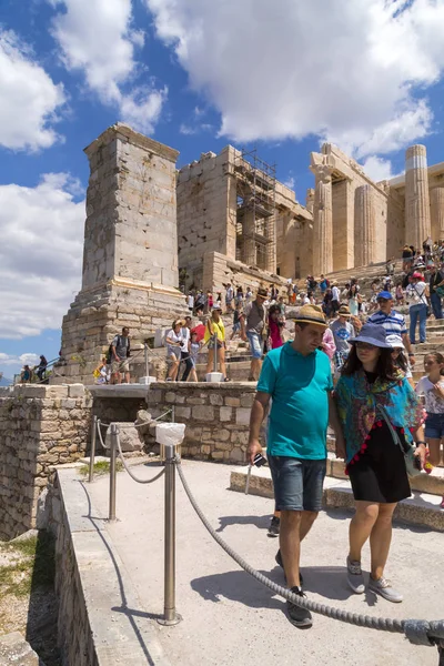 Atina Yunanistan Temmuz 2018 Restore Edilmiş Antik Kalıntıları Parthenon Yunan — Stok fotoğraf