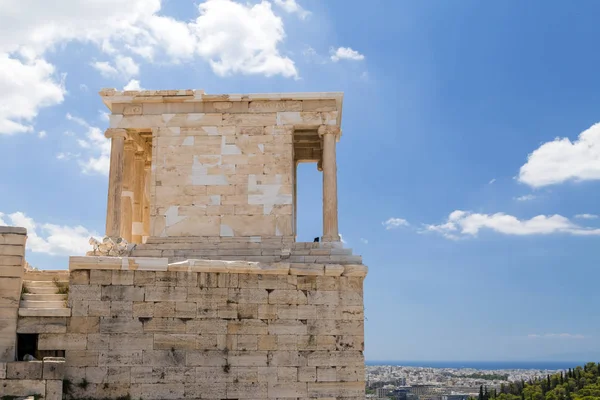 Restore Edilmiş Antik Kalıntıları Parthenon Yunan Başkenti Atina Akropolis Adlı — Stok fotoğraf