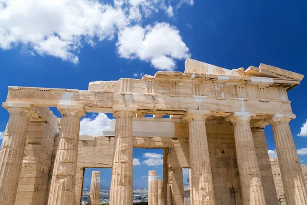 Las Ruinas Antiguas Reconstruidas Parthenon Erechtheion Acrópolis Atenas Capital Griega — Foto de Stock