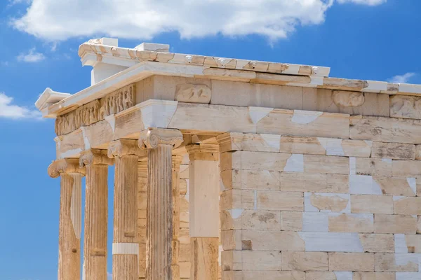 Las Ruinas Antiguas Reconstruidas Parthenon Erechtheion Acrópolis Atenas Capital Griega —  Fotos de Stock