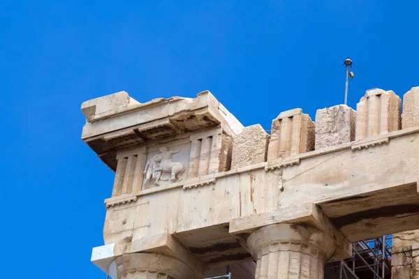 Felújított Ősi Romjai Parthenon Erechtheion Akropolisz Athén Görög Fővárosban Akropolisz — Stock Fotó