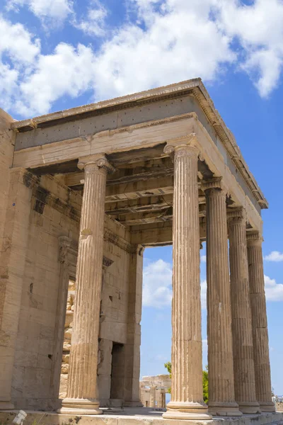 Athén Görögország 2018 Július Felújított Ősi Romok Parthenon Erechtheion Akropolisz — Stock Fotó