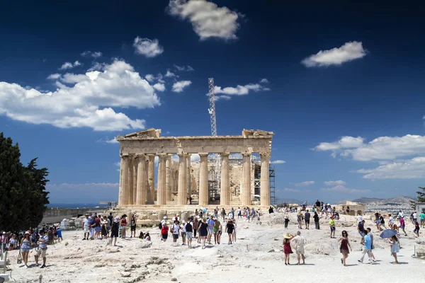 Atina Yunanistan Temmuz 2018 Restore Edilmiş Antik Kalıntıları Parthenon Yunan — Stok fotoğraf