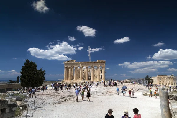 Atina Yunanistan Temmuz 2018 Restore Edilmiş Antik Kalıntıları Parthenon Yunan — Stok fotoğraf