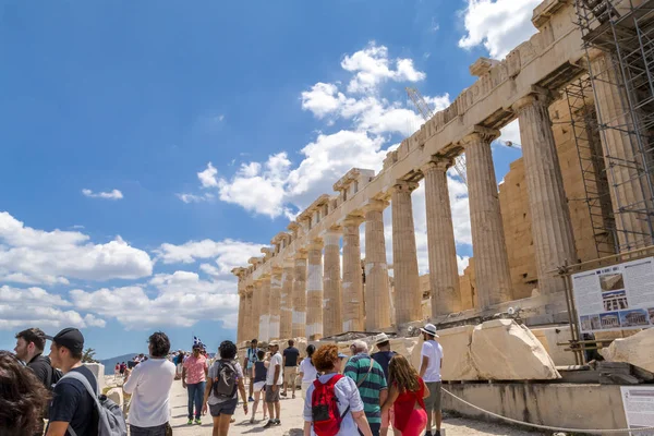 Atina Yunanistan Temmuz 2018 Restore Edilmiş Antik Kalıntıları Parthenon Yunan — Stok fotoğraf