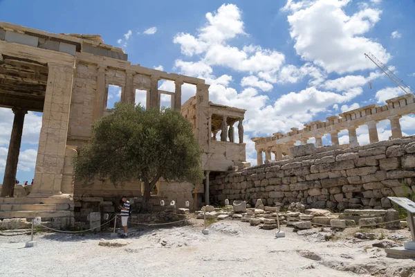 Atina Yunanistan Temmuz 2018 Restore Edilmiş Antik Kalıntıları Parthenon Yunan — Stok fotoğraf