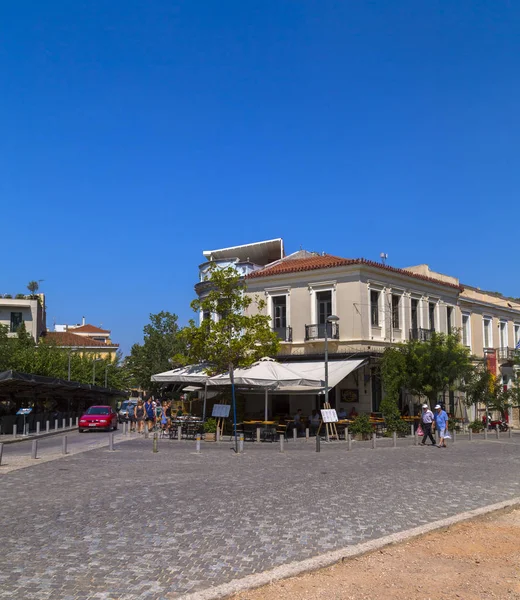 Αθήνα Ελλάδα Ιουλίου 2018 Στους Δρόμους Και Κλασικά Κτήρια Στην — Φωτογραφία Αρχείου