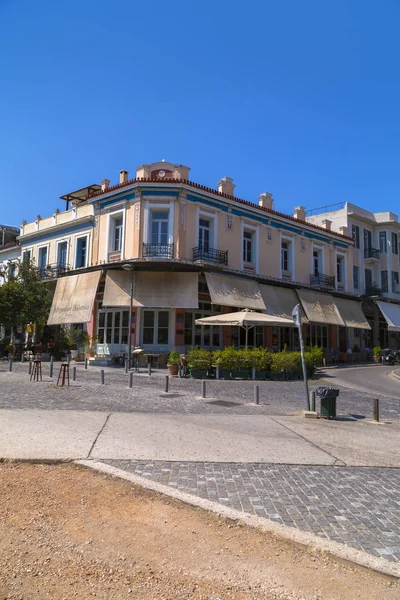 Aten Grekland Juli 2018 Gator Och Klassiska Byggnader Stadsdelen Plaka — Stockfoto