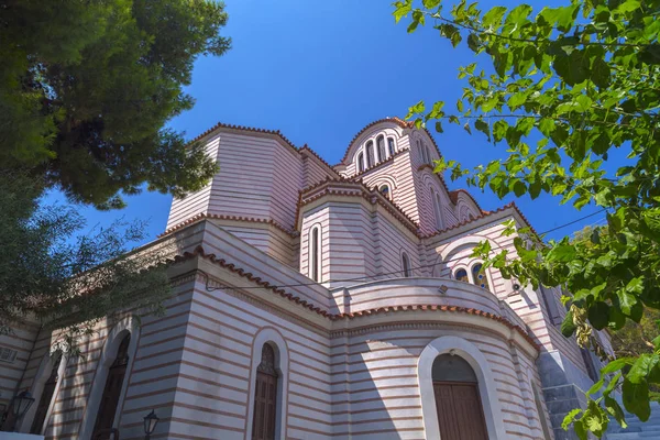 Veduta Esterna Della Chiesa Agìa Marina Santa Marina Sulla Collina — Foto Stock