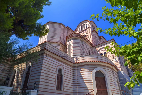 Veduta Esterna Della Chiesa Agìa Marina Santa Marina Sulla Collina — Foto Stock