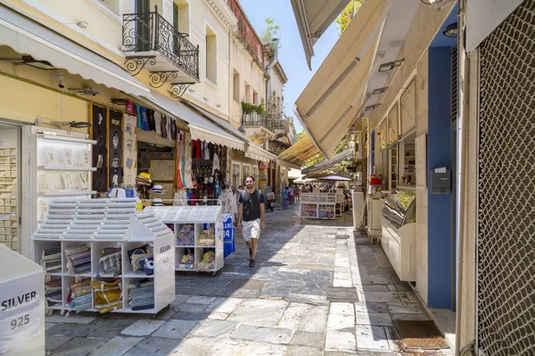 Atenas Grecia Julio 2018 Calles Edificios Clásicos Distrito Plaka Atenas — Foto de Stock