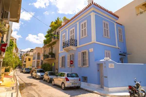 Athens Griekenland Juli 2018 Straten Klassieke Gebouwen Plaka Wijk Van — Stockfoto