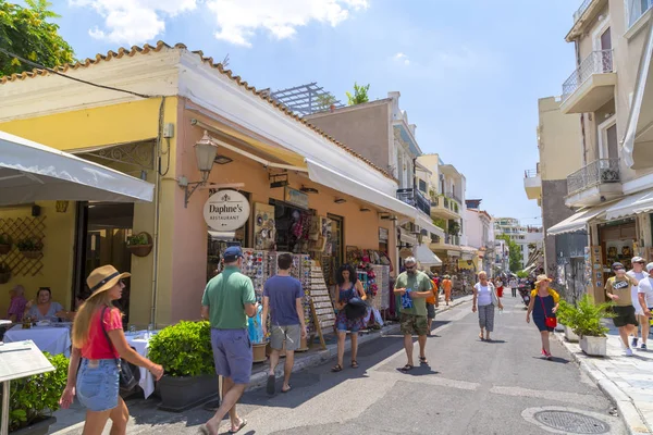 Atenas Grecia Julio 2018 Calles Edificios Clásicos Distrito Plaka Atenas — Foto de Stock