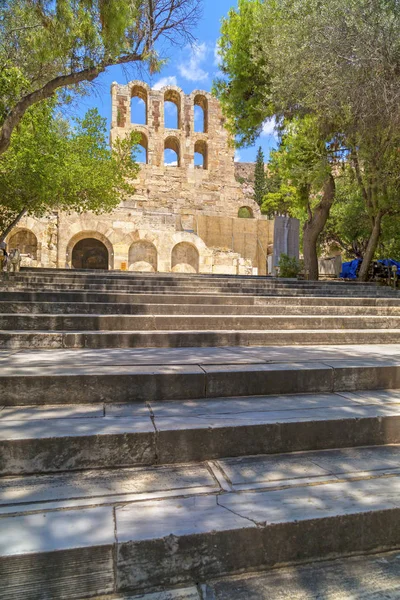 Atina Yunanistan Temmuz 2018 Herodes Atticus Atina Yunanistan Odeon 161 — Stok fotoğraf