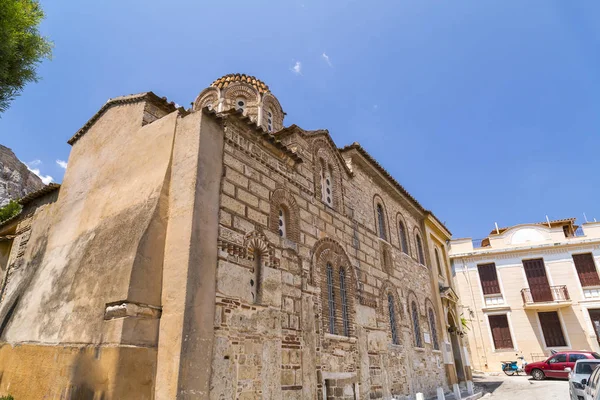Staré Středověké Byzantské Církve Nicholas Rangavas Agios Nikolaos Nachází Ulicích — Stock fotografie