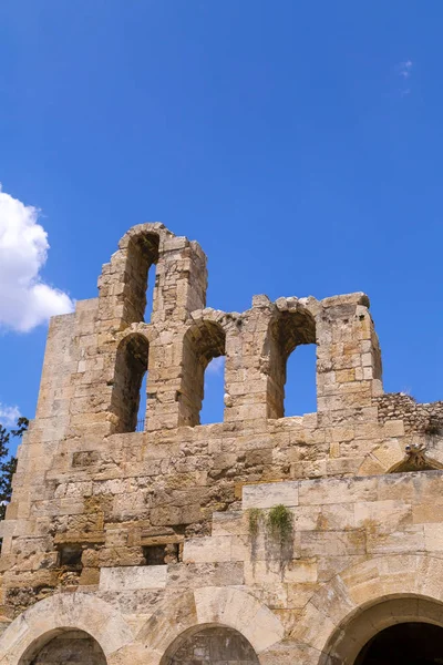 Odeon Heroda Attyka Atenach Grecji Zbudowany 161 Odnowiony 1950 Używane — Zdjęcie stockowe