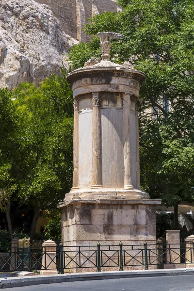 Monumento Coragico Dei Lysicrates Vicino All Acropoli Atene Stato Eretto — Foto Stock