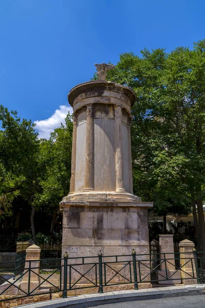 Monumento Coragico Dei Lysicrates Vicino All Acropoli Atene Stato Eretto — Foto Stock