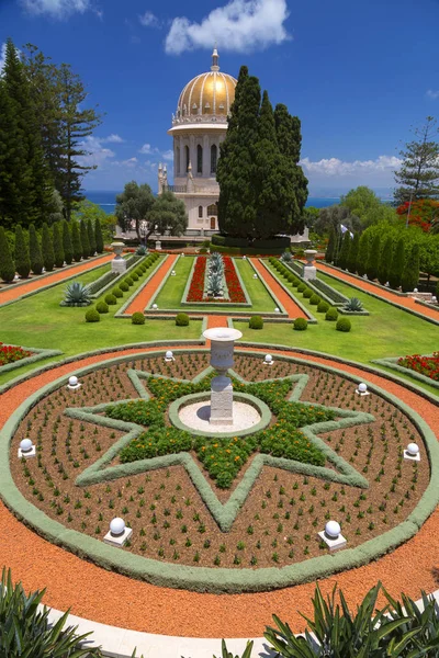 Bahai Gardens Holy Temple Bahai Faith Built Mount Carmel Haifa — Stock Photo, Image