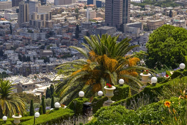 Giardini Bahai Tempio Sacro Della Fede Bahai Costruito Sul Monte — Foto Stock