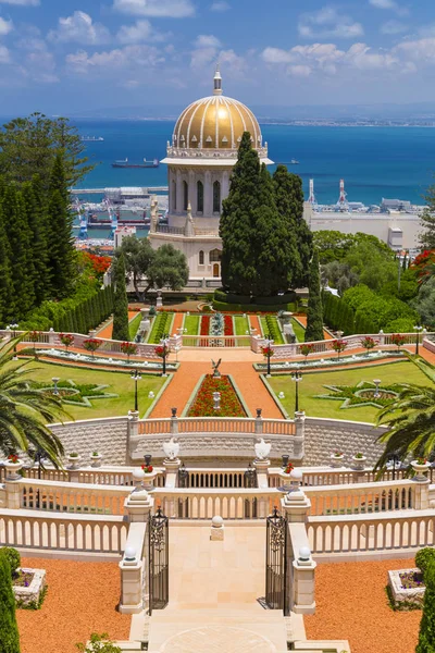 Bahai Gardens Temple Sacré Foi Bahai Construit Sur Mont Carmel — Photo