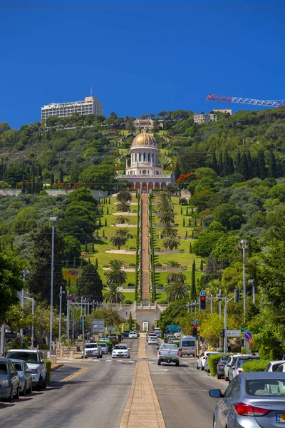 Haifa Israel June 2018 Bahai Gardens Holy Temple Bahai Faith — Stock Photo, Image