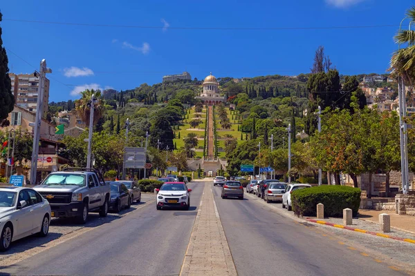 Haifa Israel June 2018 Bahai Gardens Holy Temple Bahai Faith — Stock Photo, Image