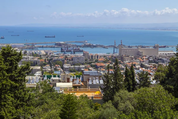 Haifa Israele Giugno 2018 Veduta Aerea Del Porto Haifa Della — Foto Stock