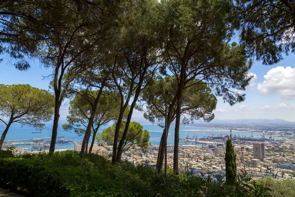 Vista Aérea Del Puerto Haifa Ciudad Haifa Costa Mediterránea Israel —  Fotos de Stock